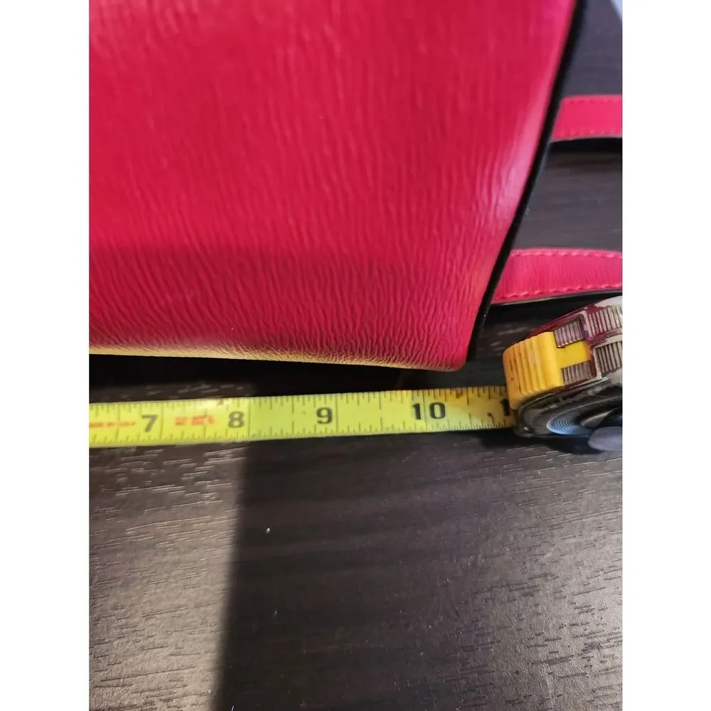 DKNY Red Leather Backpack with Top Handle And Gold Hardware